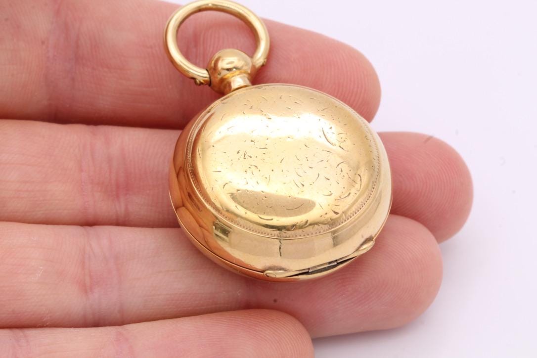 Antique 9ct Gold Filled Sovereign Case A.L. Dennison, c.1900