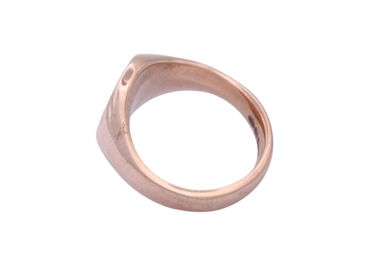 Vintage 9ct Rose Gold Lion Intaglio Signet Ring