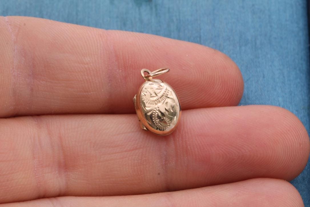 Vintage Miniature Gold Locket Charm, c.1970