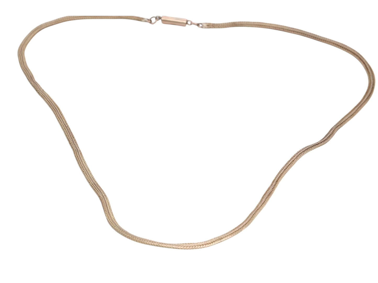 Antique 9ct Yellow Gold Foxtail Link Necklace, 16.5"