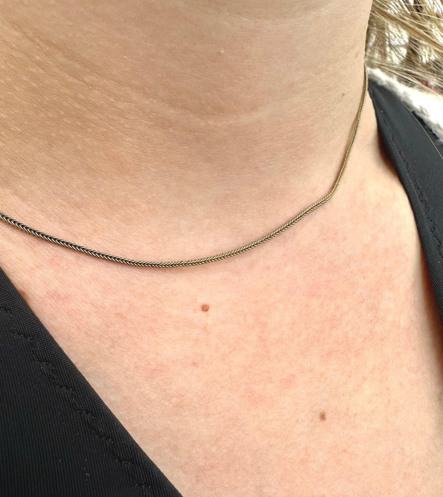 Antique 15ct Gold Foxtail Link Necklace