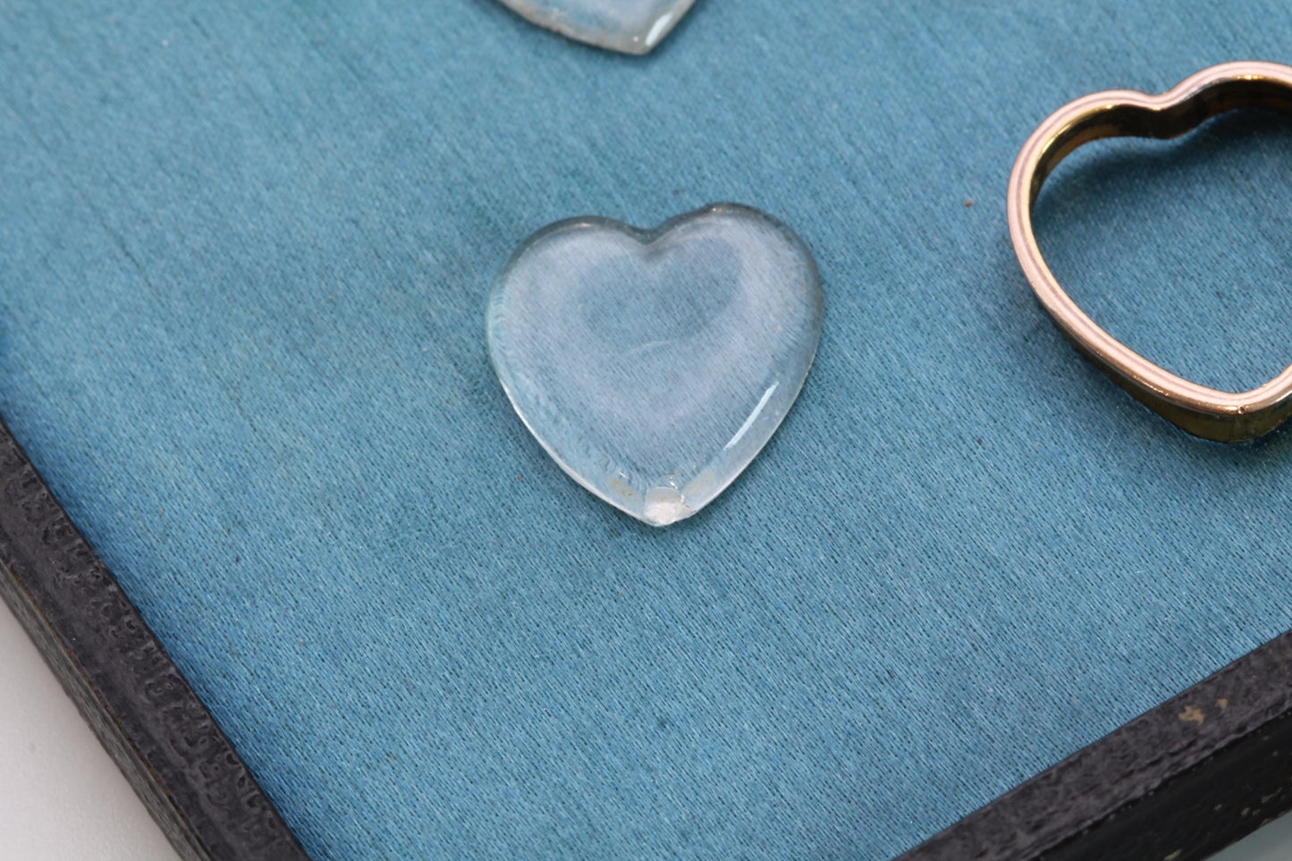 Antique 9ct Gold Heart Pendant With Glass Panels | Keepsake Locket | Edwardian
