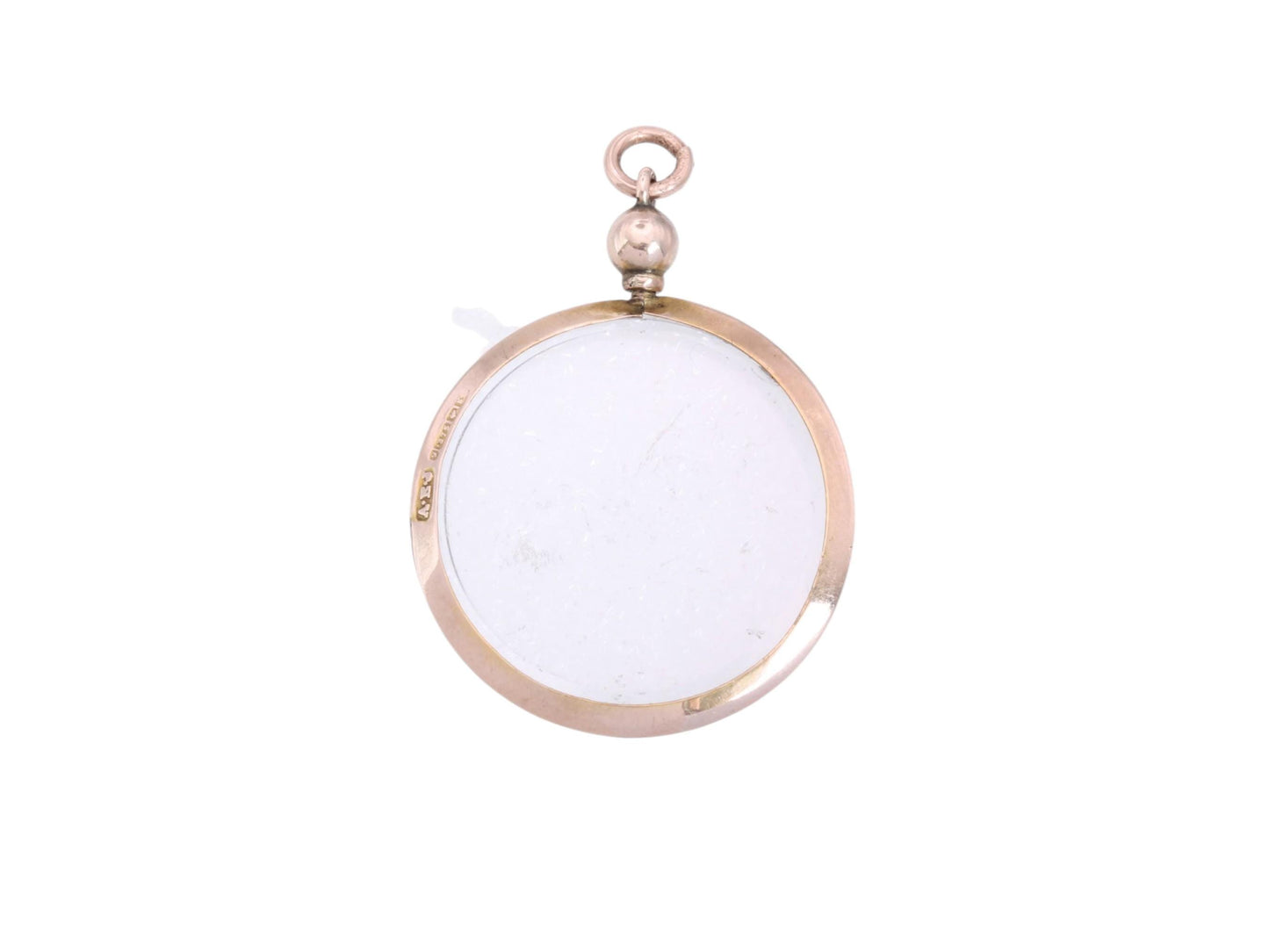 Antique 9ct Gold Glass Locket | Keepsake | 1906