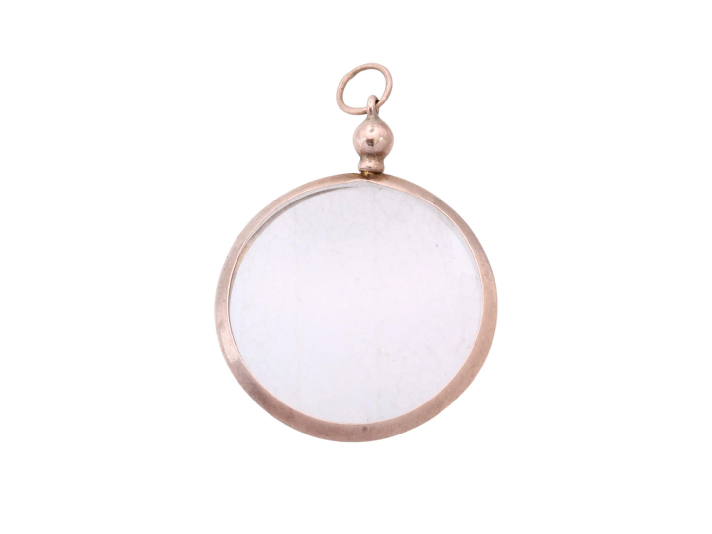 Antique 9ct Gold Screw-Top Glass Locket | Keepsake Photo Locket | 1914