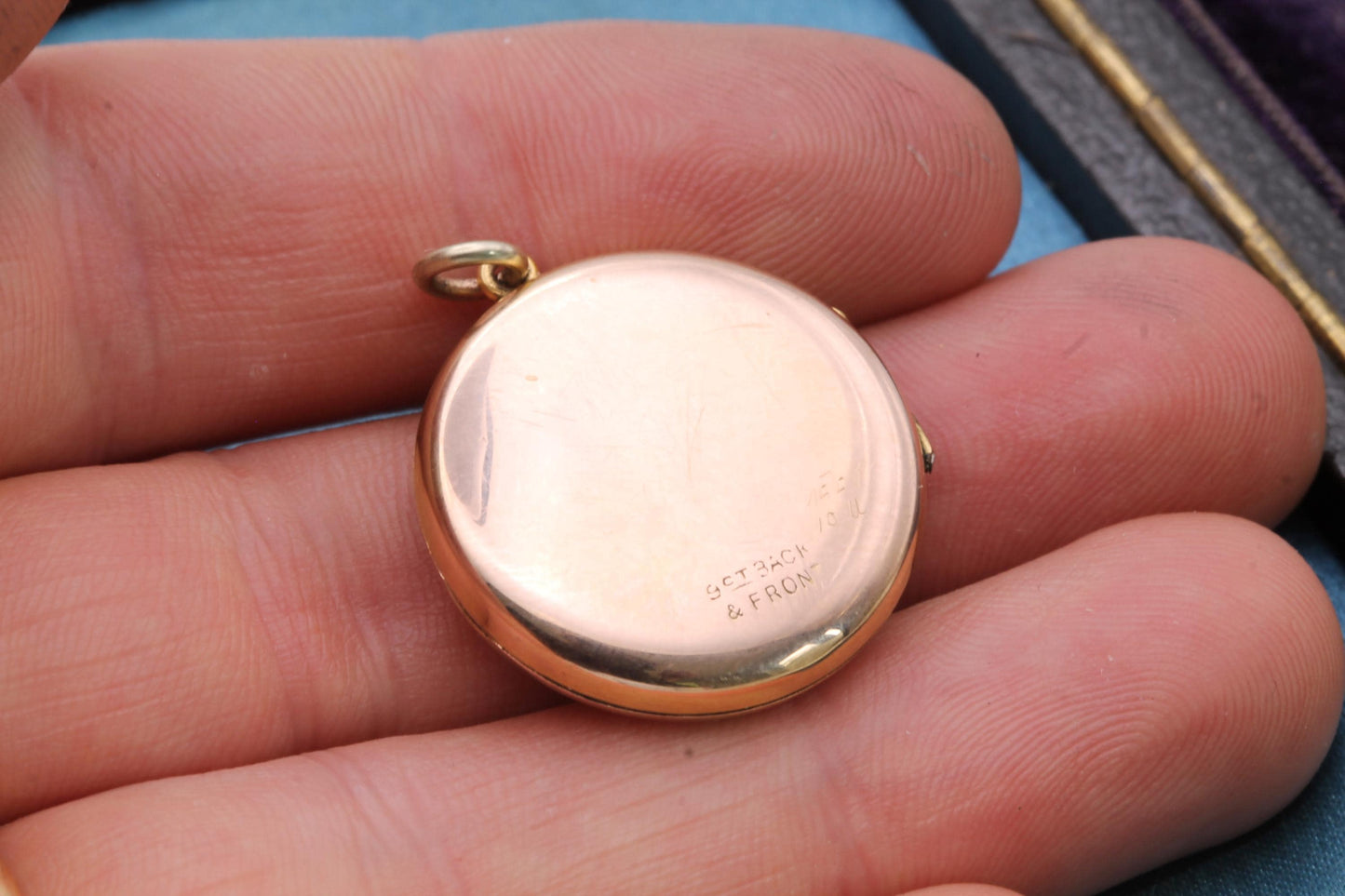 Antique 9ct Rose Gold Locket | Hand Chased | Edwardian