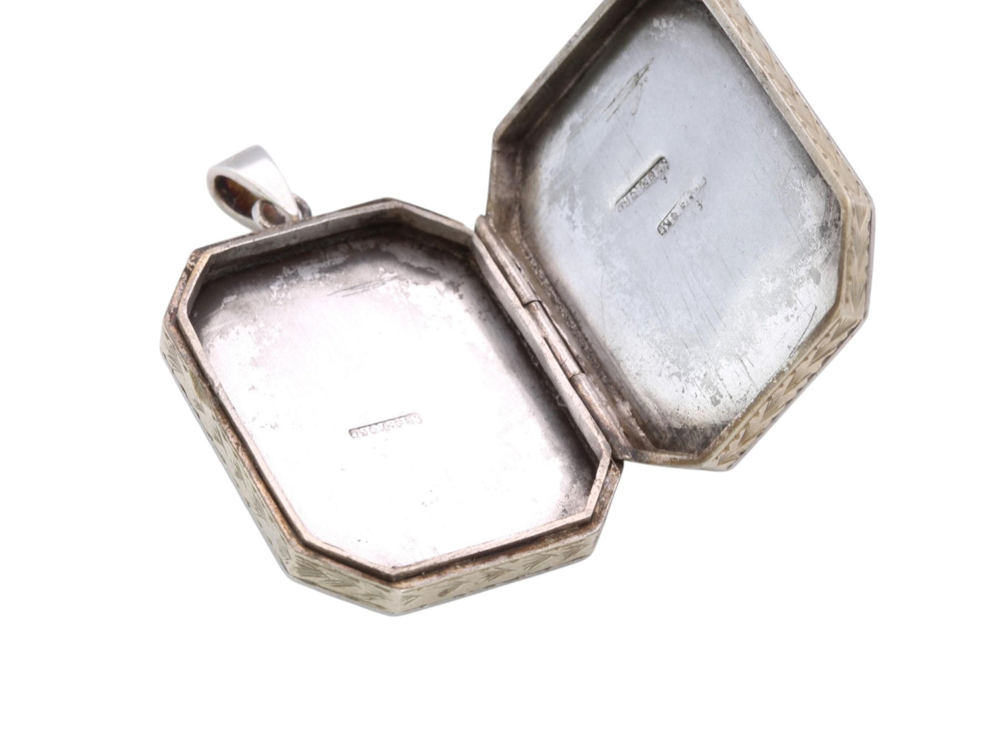 Antique Sterling Silver Mizpah Locket | Forget-Me-Not & Rose Chasing | Victorian