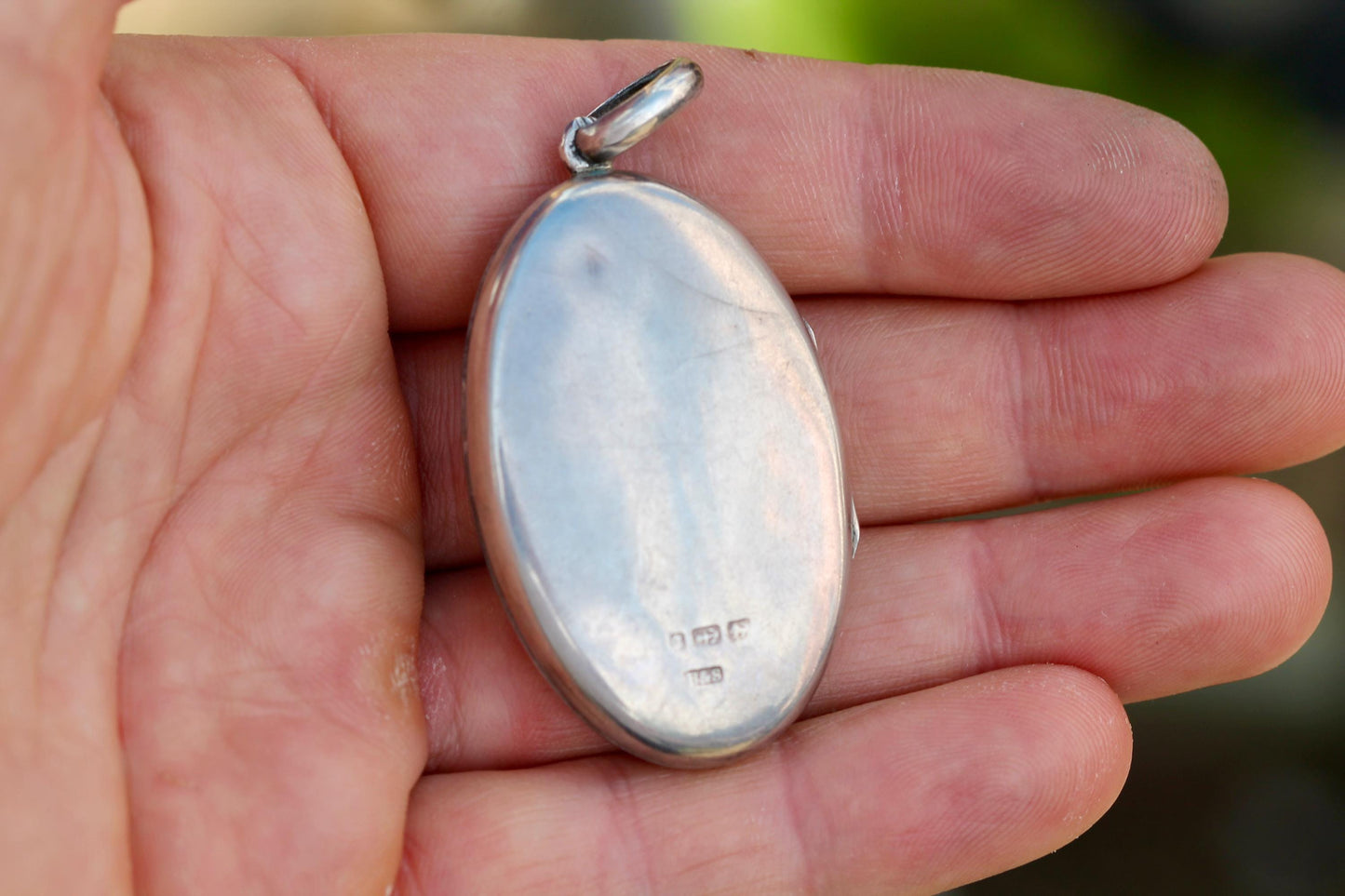Antique Sterling Silver Locket | Rose Chasing | Birmingham 1881