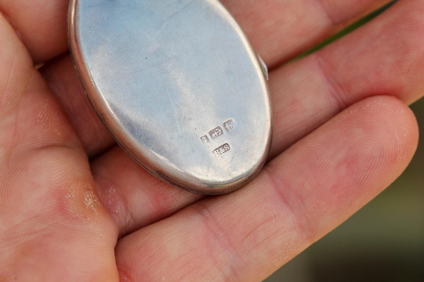 Antique Sterling Silver Locket | Rose Chasing | Birmingham 1881