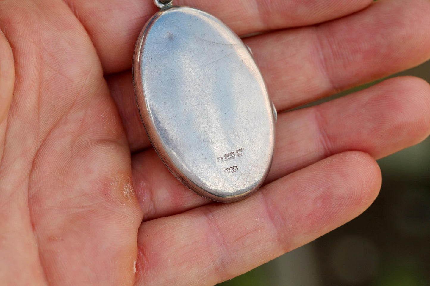 Antique Sterling Silver Locket | Rose Chasing | Birmingham 1881