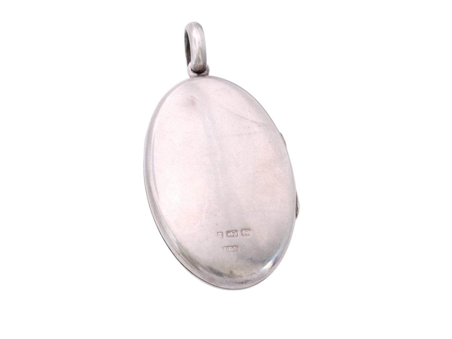 Antique Sterling Silver Locket | Rose Chasing | Birmingham 1881