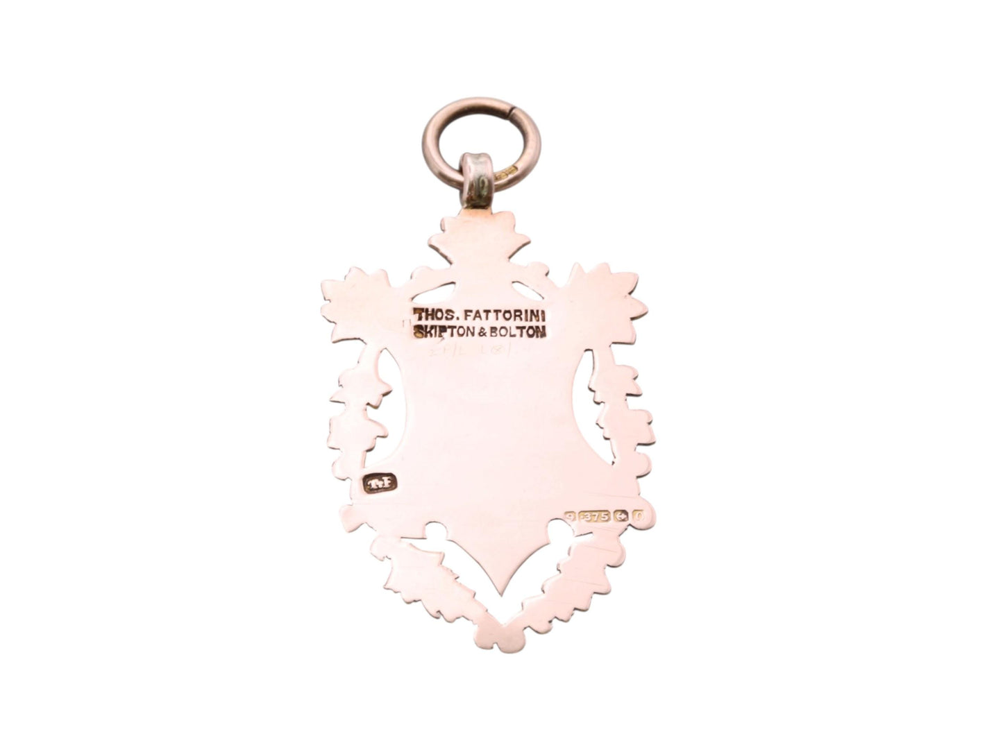 Antique 9ct Rose Gold Shield Pendant | 1913
