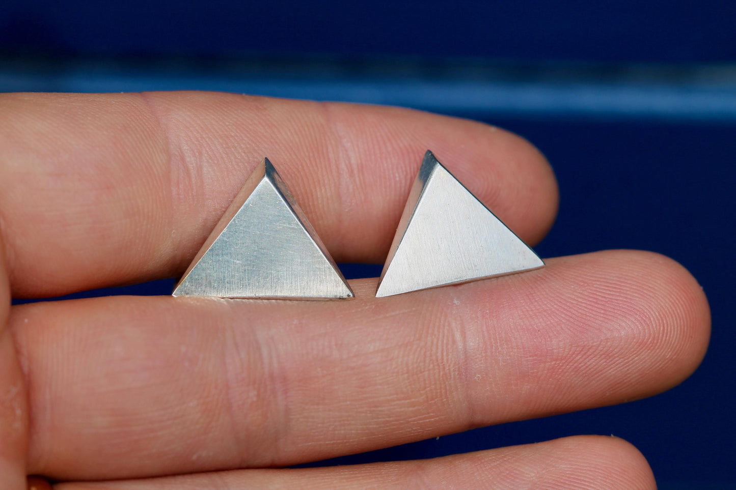 Vintage Sterling Silver Triangular Cufflinks | Danish
