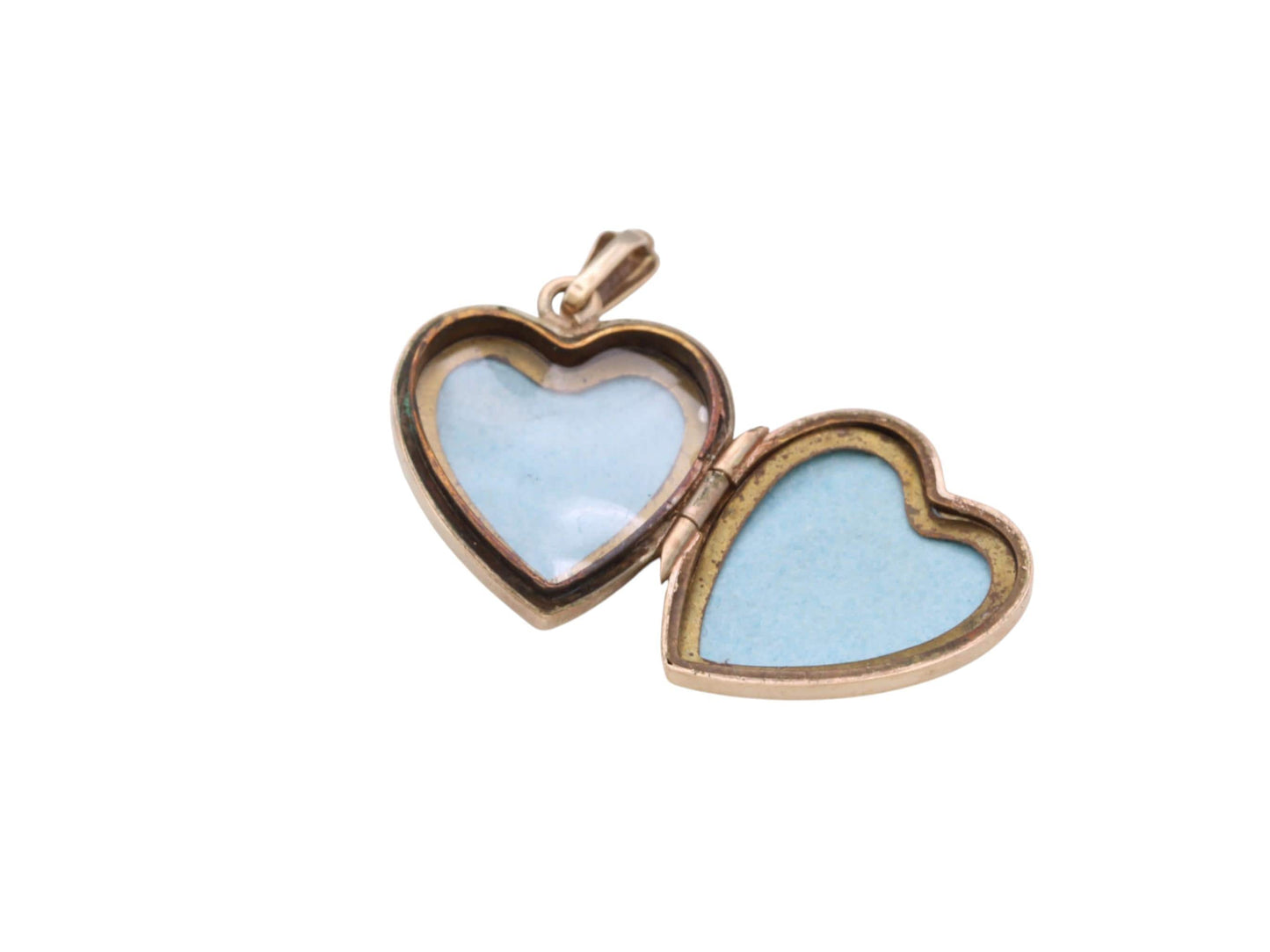 Vintage 9ct Gold Heart Locket | Starburst Design | Art Deco Styling | c.1960