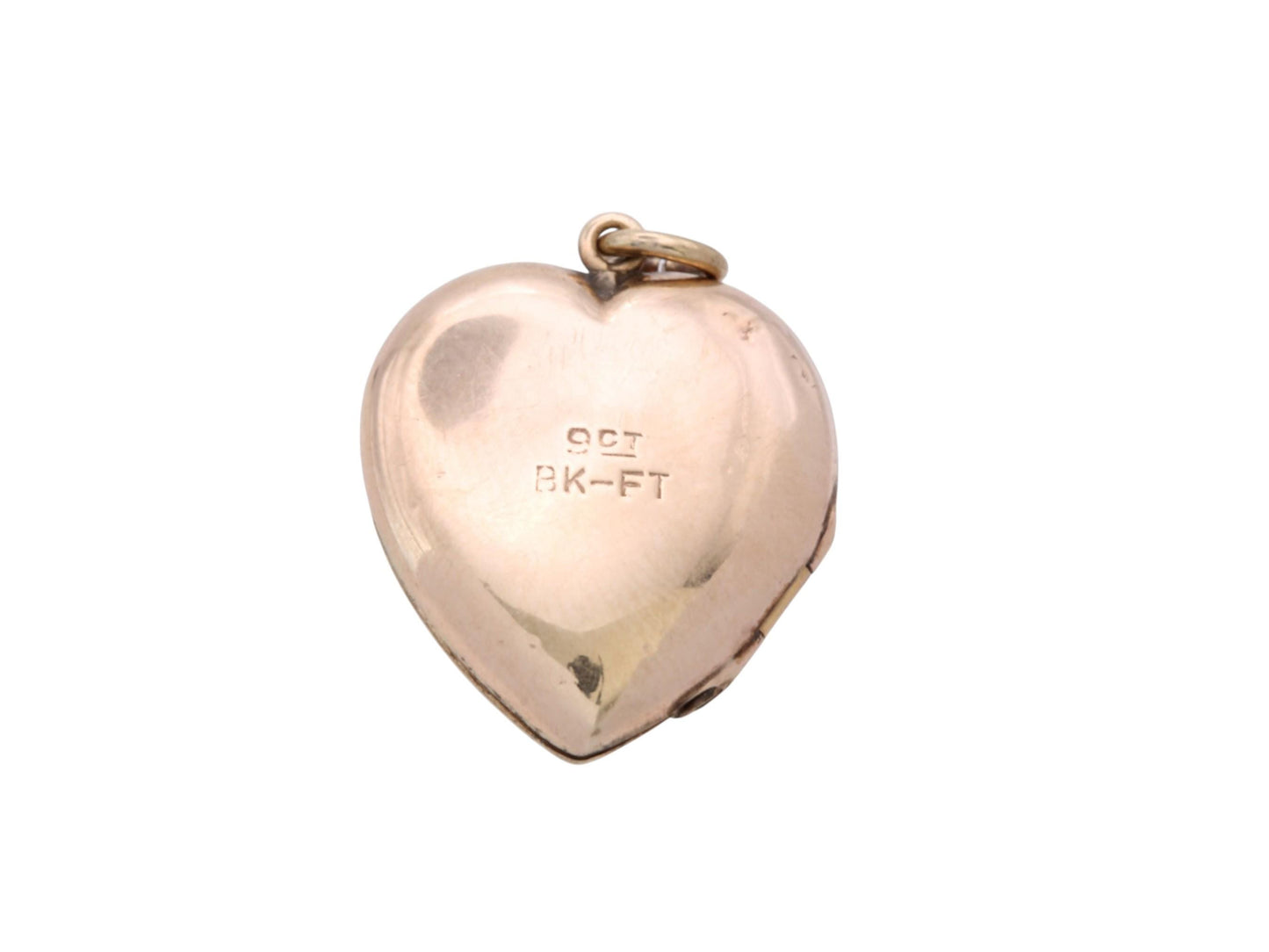 Vintage 9ct Gold Heart Locket | Cross Motif | Double Keepsake | c.1970