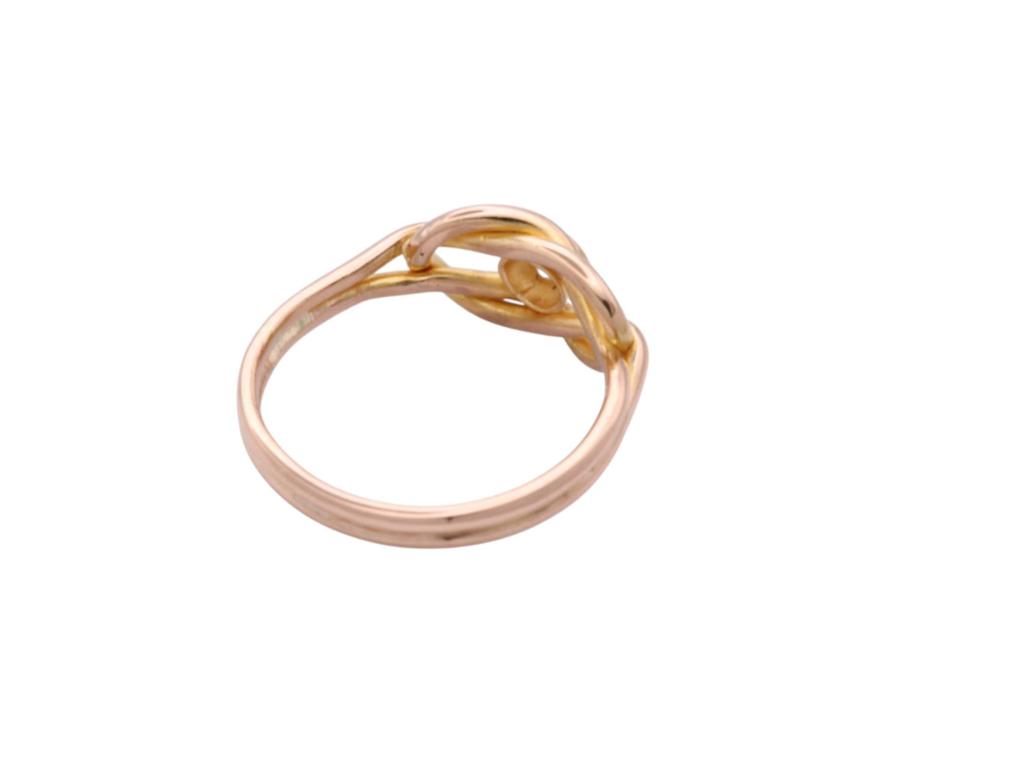 Antique 18ct Gold Lover's Knot Ring | Old Mine Cut Diamond | Victorian c.1880