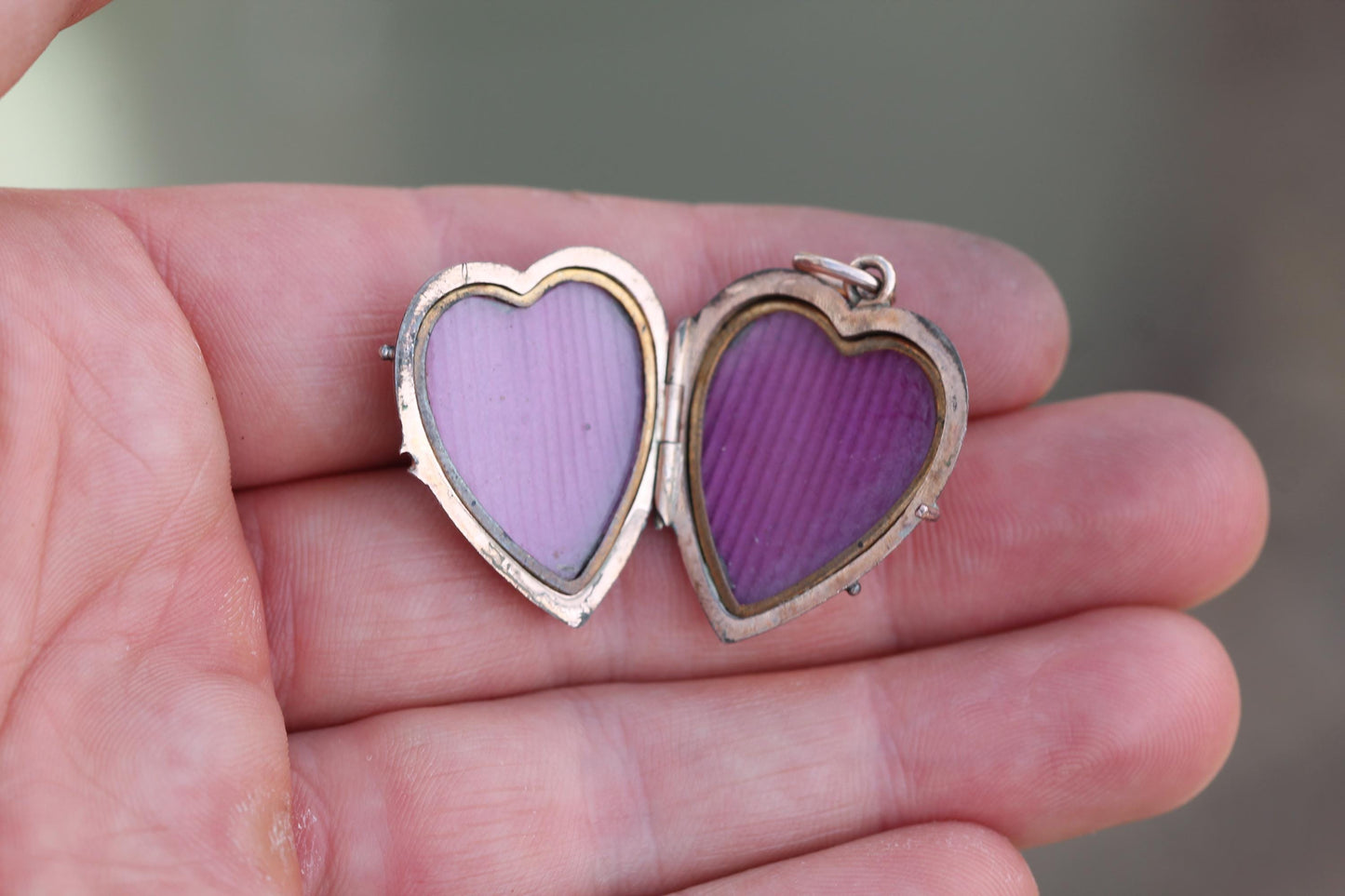 Antique 9ct Gold Heart Locket | Pearl Set Flower | Keepsake | Victorian c.1890