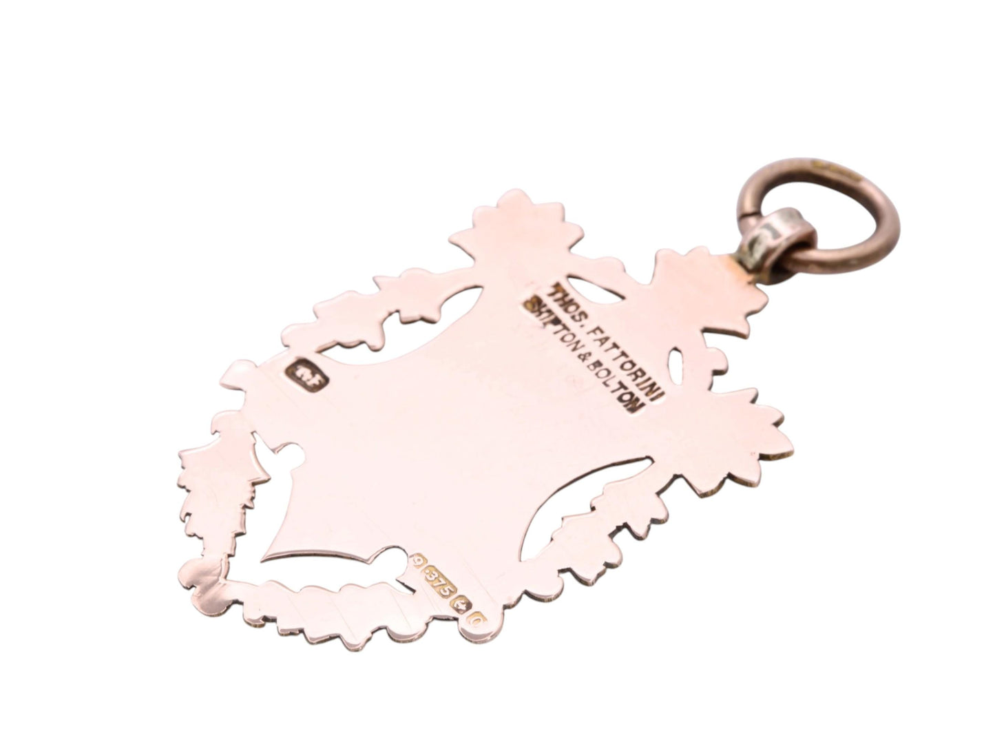 Antique 9ct Rose Gold Shield Pendant | 1913