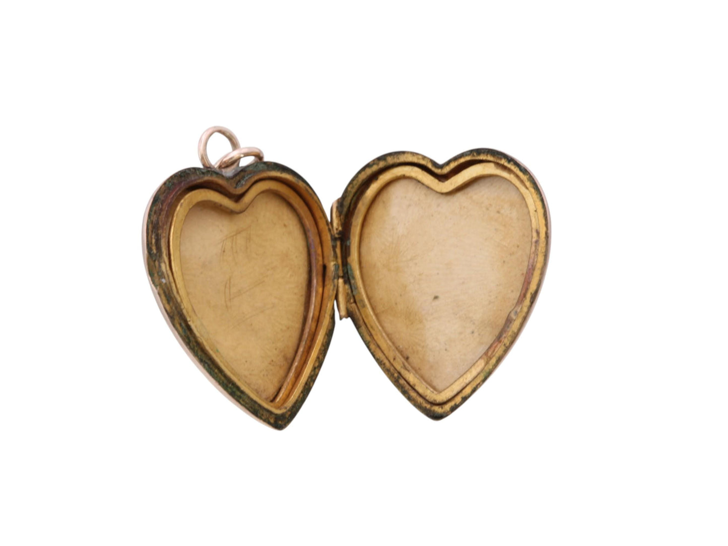 Antique 9ct Rose Gold Heart Locket | Floral Chasing | Edwardian