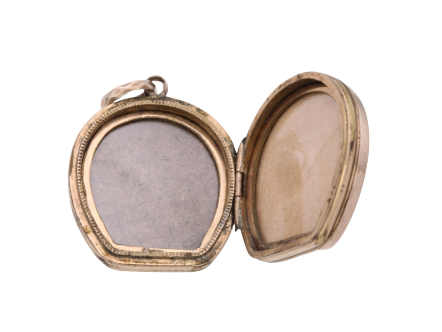 Antique 9ct Gold Horseshoe Locket | Original Jump Ring | Victorian c.1880