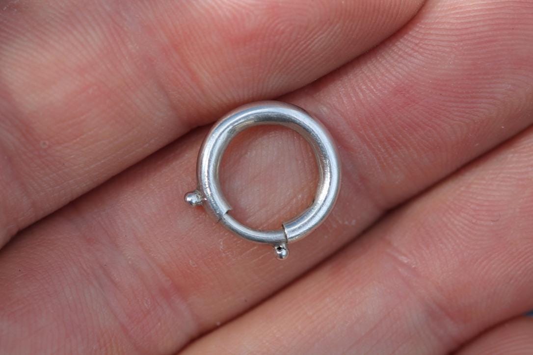 Antique Sterling Silver Bolt Clasp | Working Spring Mechanism | Victorian