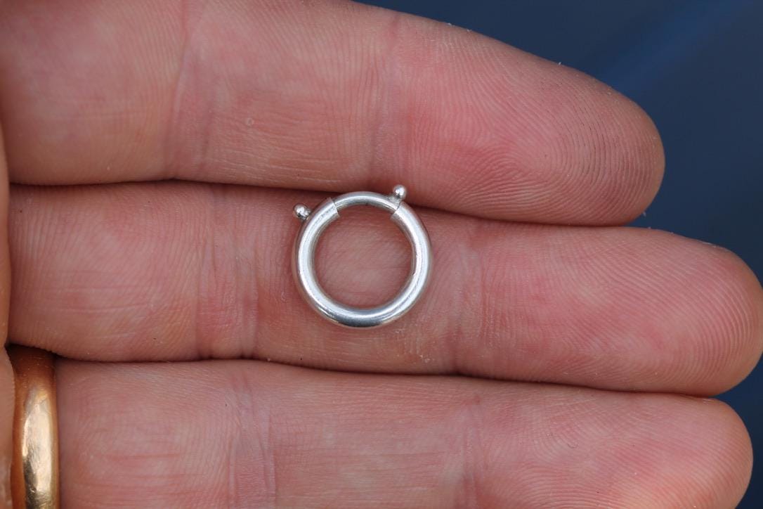 Antique Sterling Silver Bolt Clasp | Working Spring Mechanism | Victorian