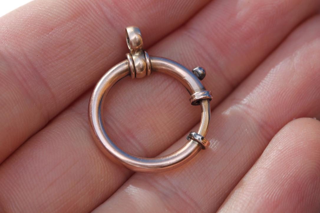 Antique 9ct Rolled Gold Large Bolt Clasp | Working Spring | Victorian