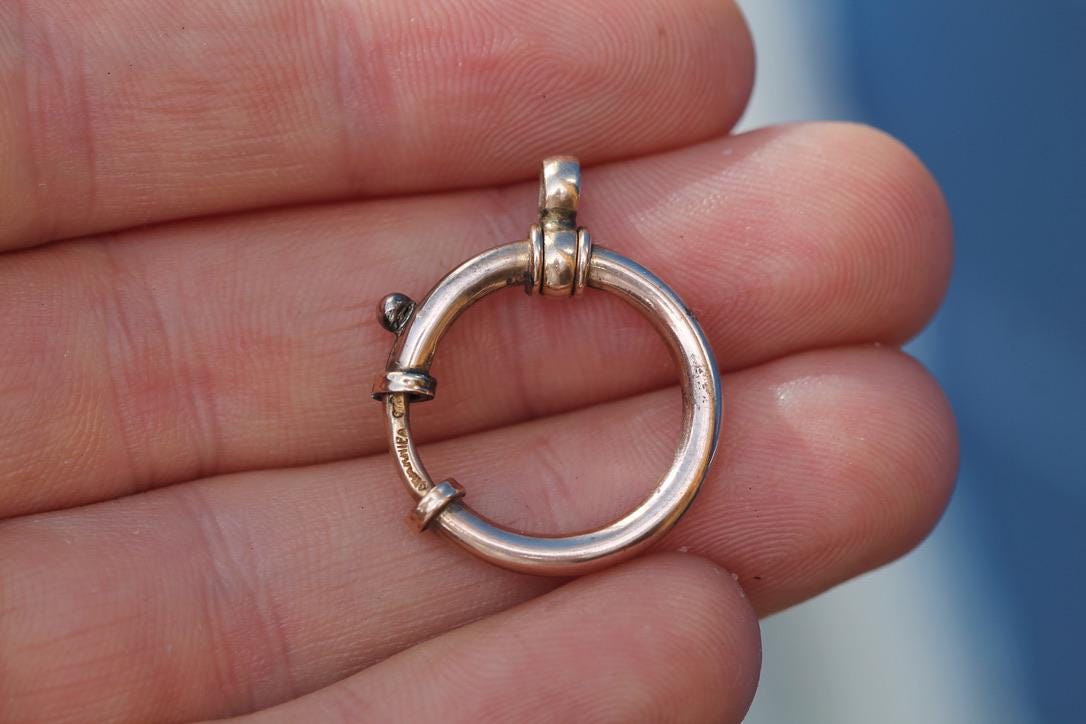 Antique 9ct Rolled Gold Large Bolt Clasp | Working Spring | Victorian