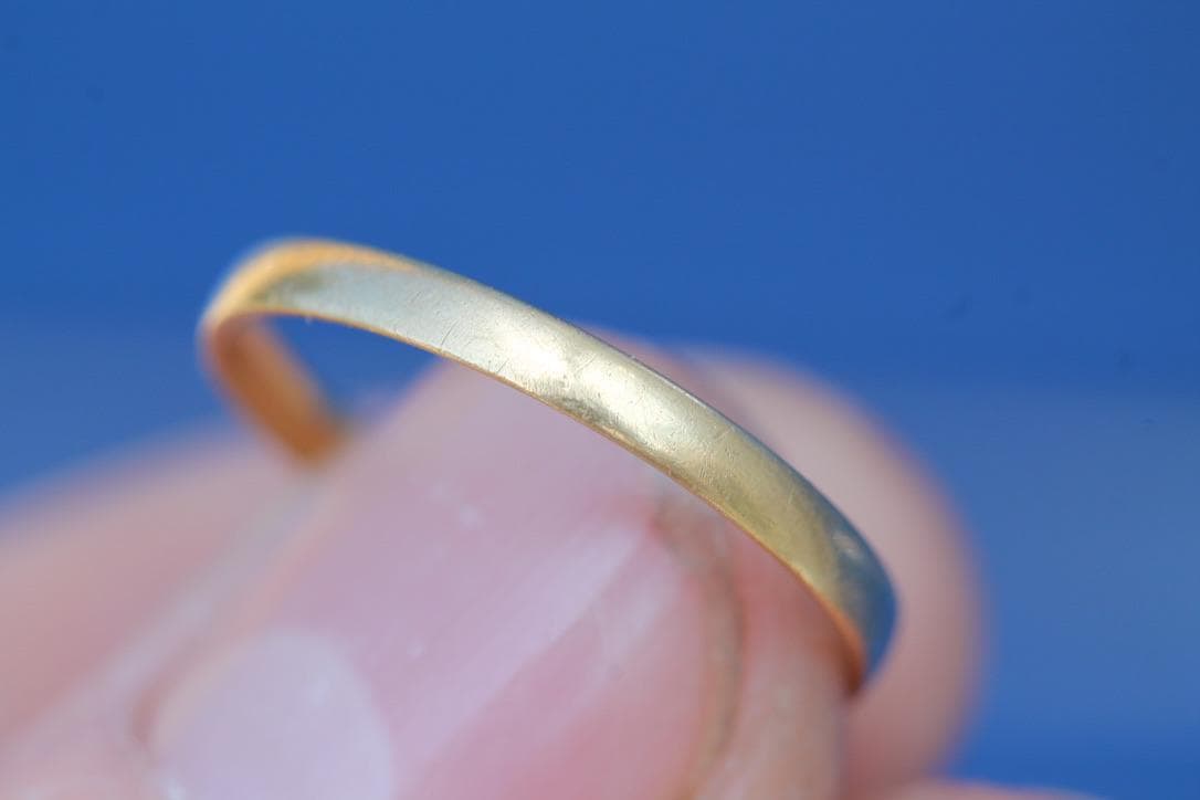 Antique 22ct Gold Wedding Band | Glasgow Scottish Provincial | Victoria Duty Mark