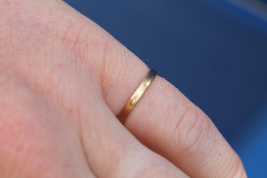Antique 22ct Gold Wedding Band | Glasgow Scottish Provincial | Victoria Duty Mark