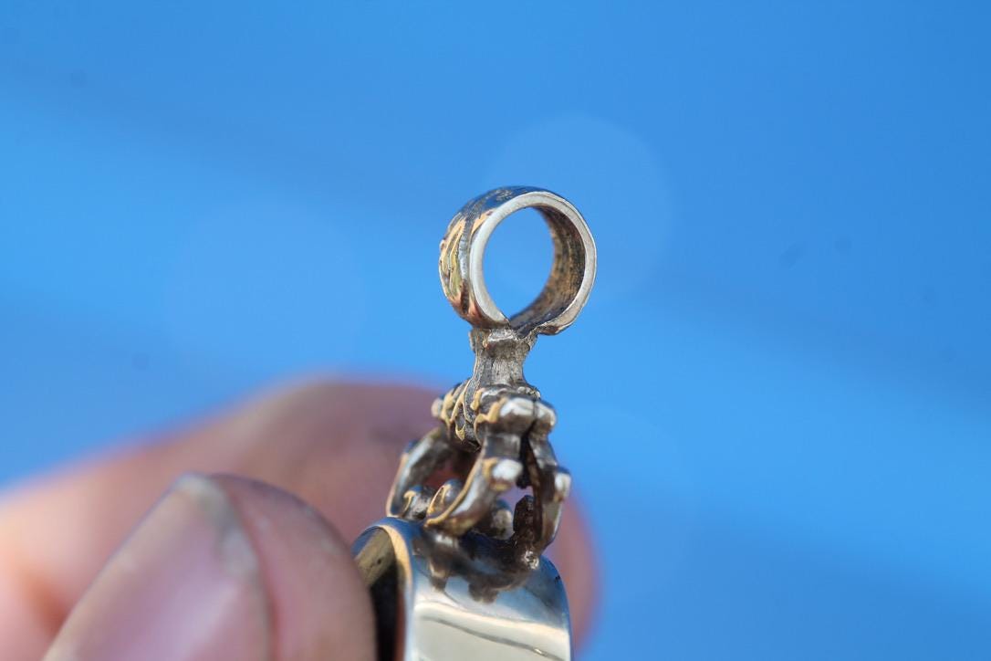 Vintage 9ct Gold Blue John Pendant | Derbyshire Fluorite | Edinburgh hallmarks