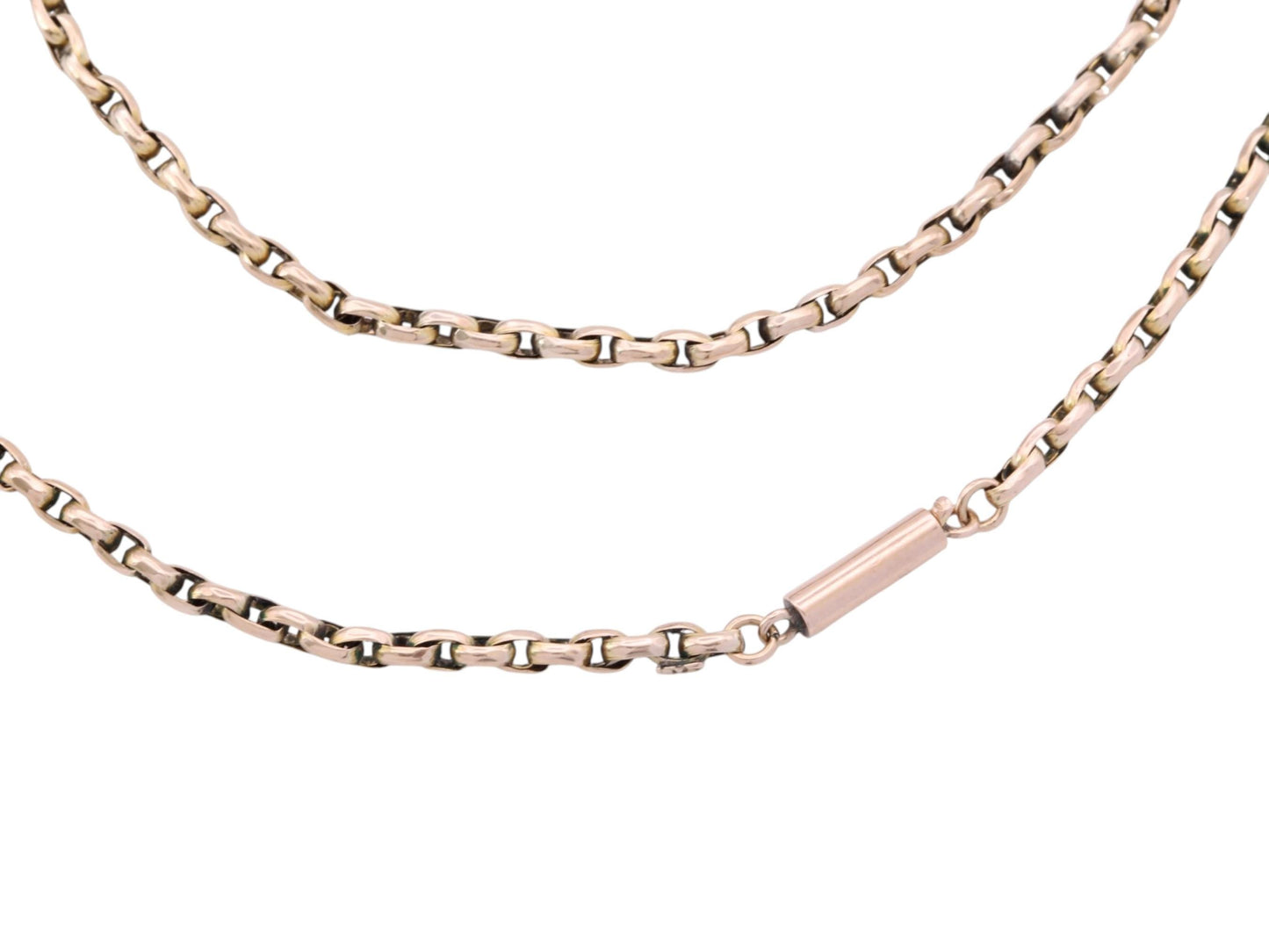 Antique 9ct Gold Cable Link Necklace | Edwardian