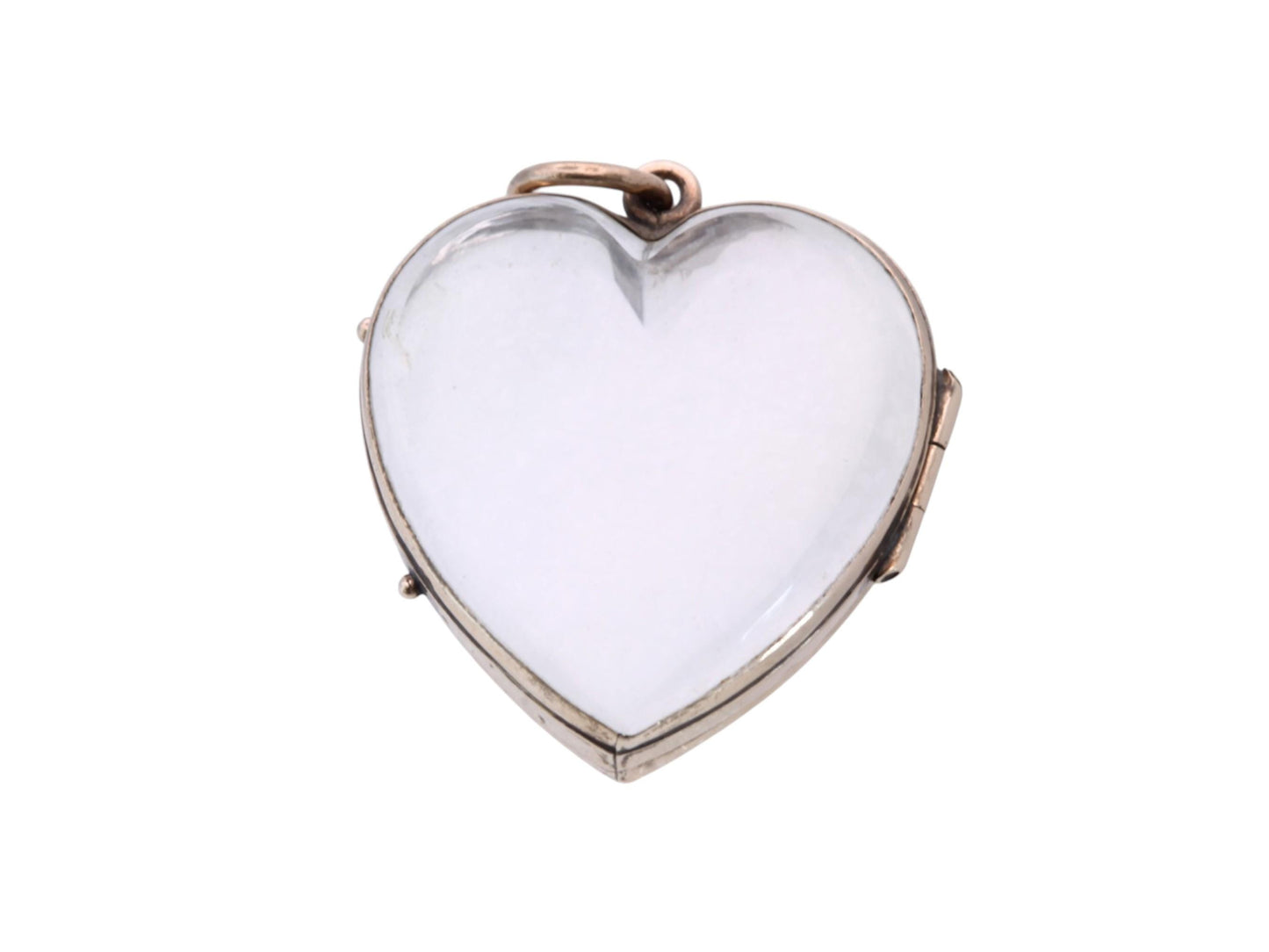 Antique 9ct Gold Heart Shaker Locket | Glass Locket | Victorian