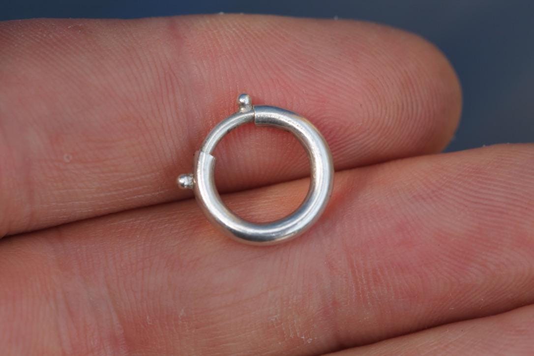 Antique Sterling Silver Bolt Clasp | Working Spring Mechanism | Victorian