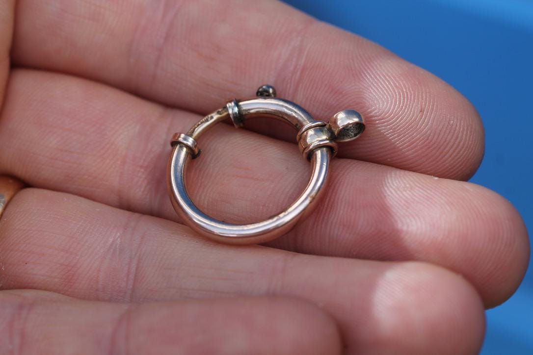 Antique 9ct Rolled Gold Large Bolt Clasp | Working Spring | Victorian