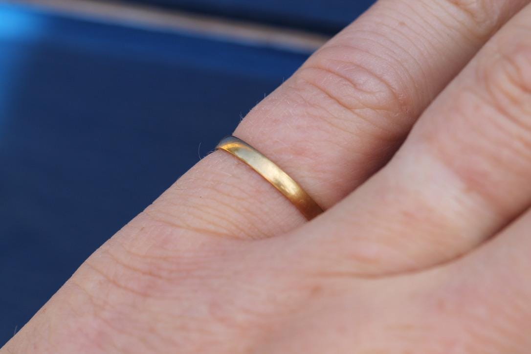 Antique 22ct Gold Wedding Band | Glasgow Scottish Provincial | Victoria Duty Mark