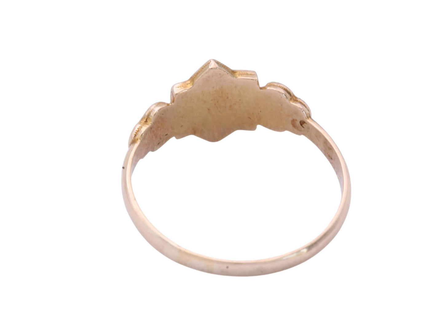 Antique 15ct Gold Pearl & Diamond Ring | Victorian Star Cluster Ring | 1876