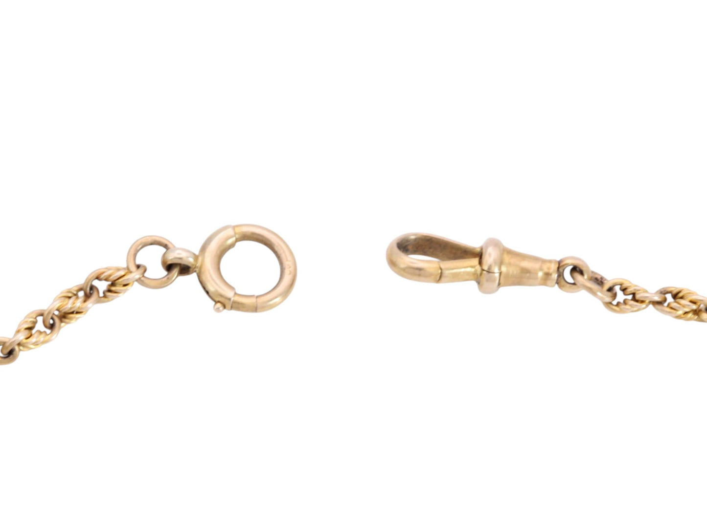 Antique 9ct Gold Albert Chain | Fetter & Lover's Knot Link Necklace | JW Benson | 14.25"