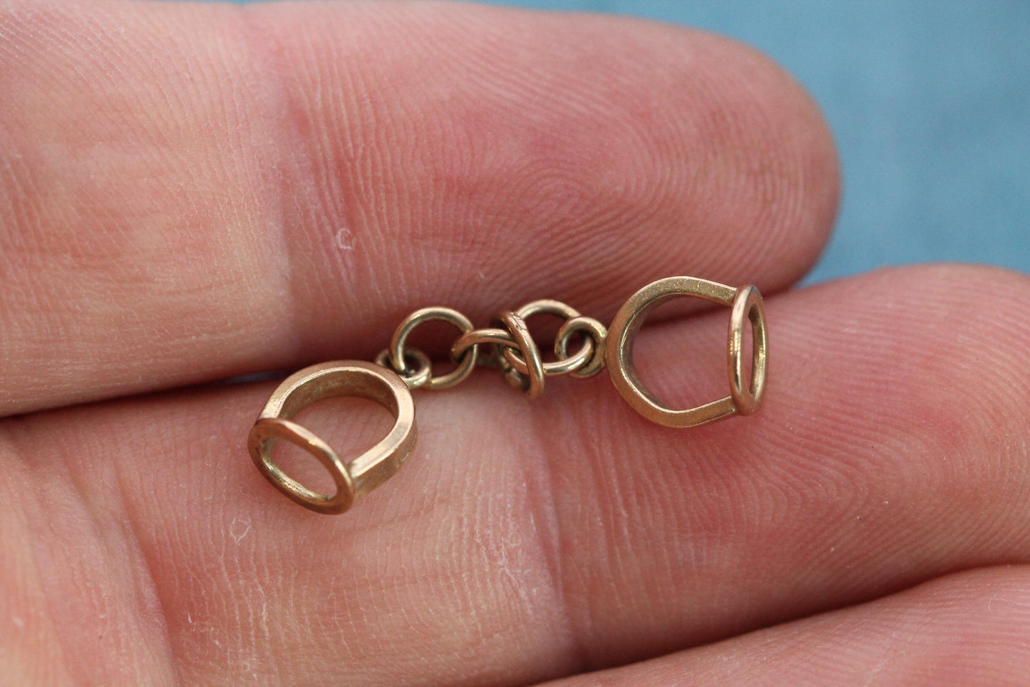Vintage 9ct Gold Horseshoe Charm | Lucky Horseshoe Pendant | Gold Good Luck Charm | 1983