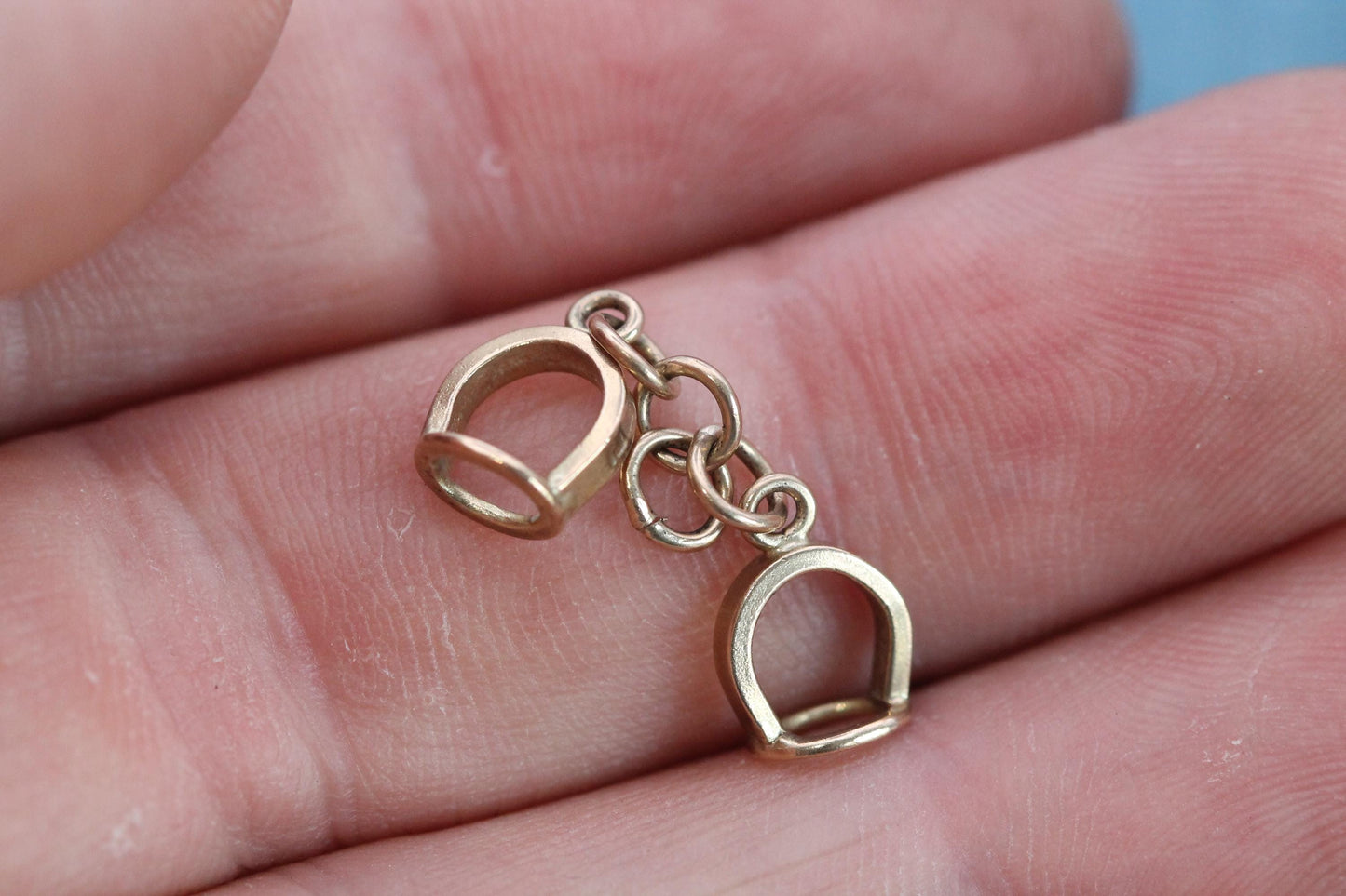 Vintage 9ct Gold Horseshoe Charm | Lucky Horseshoe Pendant | Gold Good Luck Charm | 1983