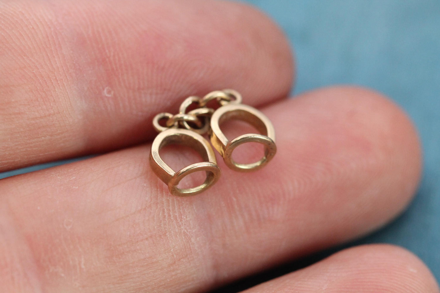 Vintage 9ct Gold Horseshoe Charm | Lucky Horseshoe Pendant | Gold Good Luck Charm | 1983