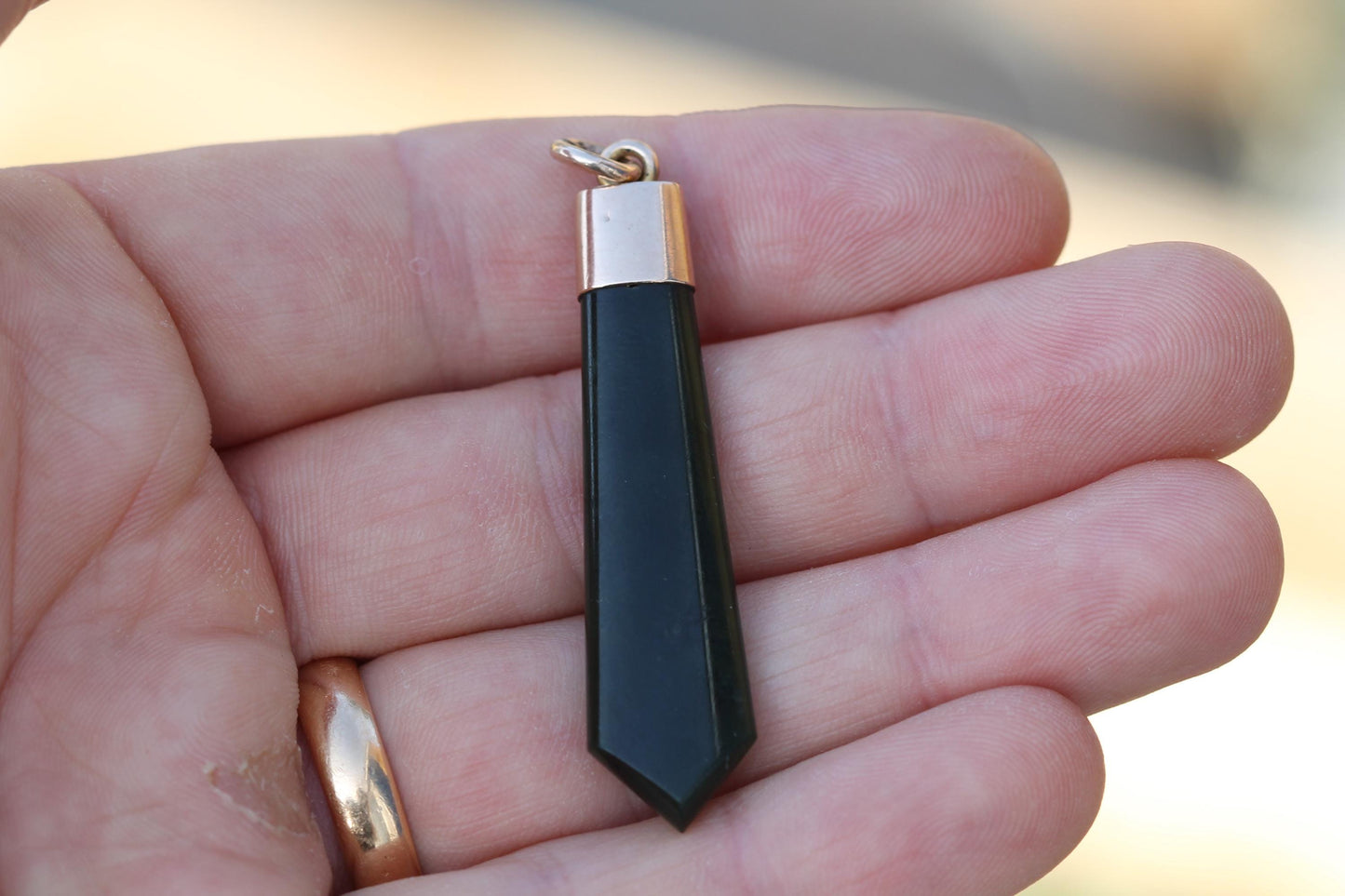 Antique 9ct Gold & New Zealand Nephrite Pendant | Edwardian
