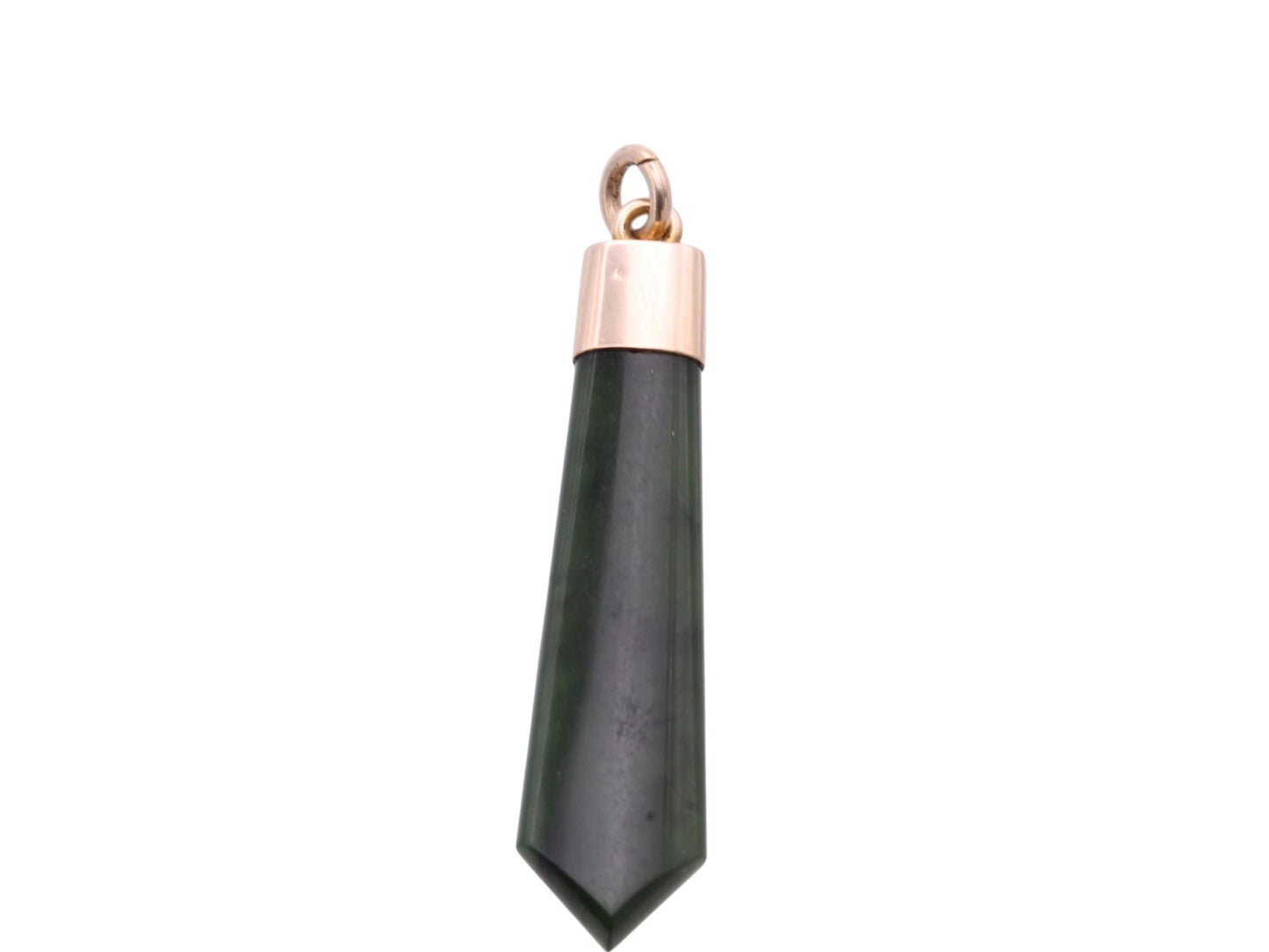 Antique 9ct Gold & New Zealand Nephrite Pendant | Edwardian