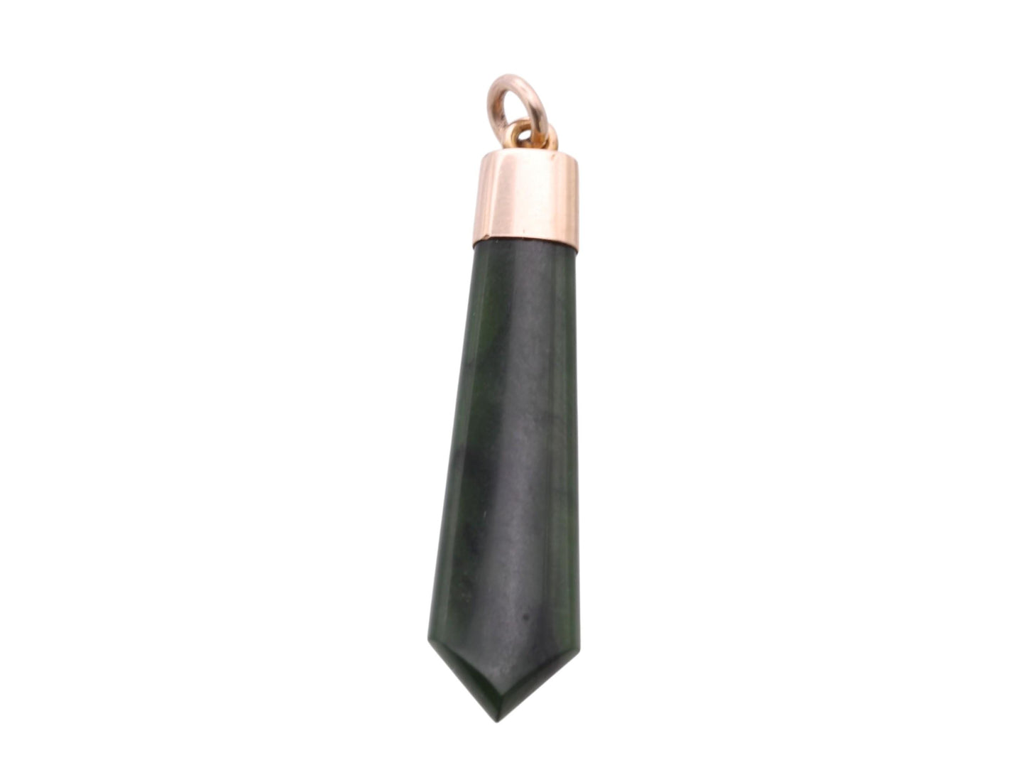 Antique 9ct Gold & New Zealand Nephrite Pendant | Edwardian