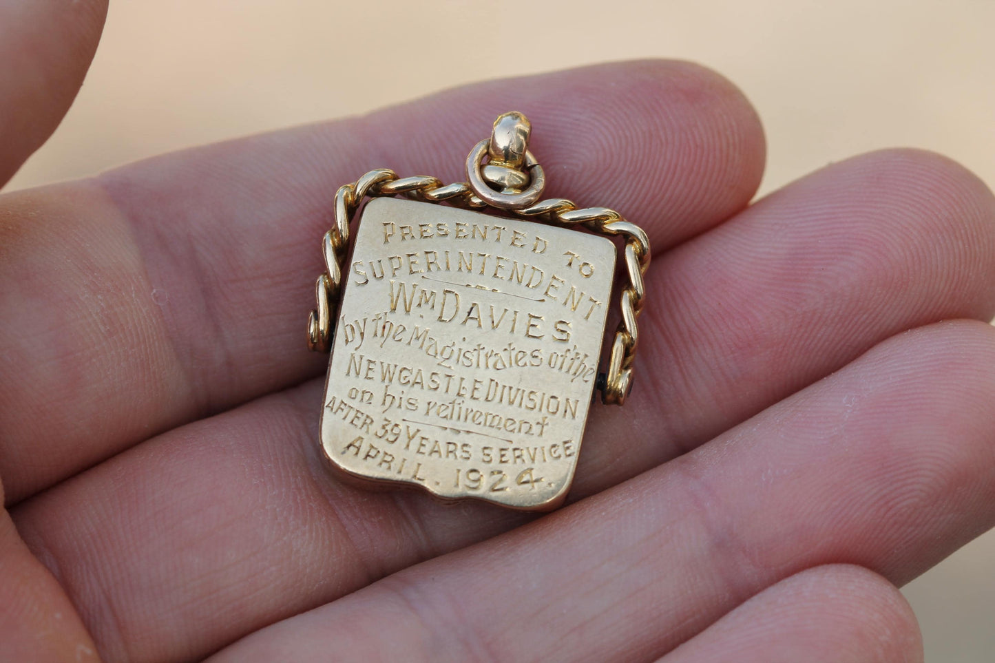 Antique 18ct Gold Masonic Bloodstone Spinner Fob | Freemason Pendant