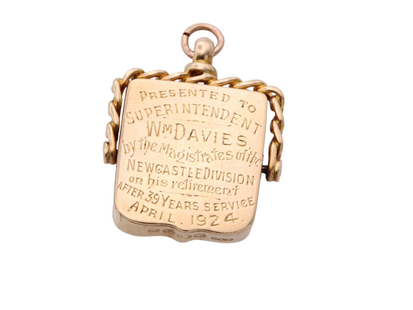 Antique 18ct Gold Masonic Bloodstone Spinner Fob | Freemason Pendant