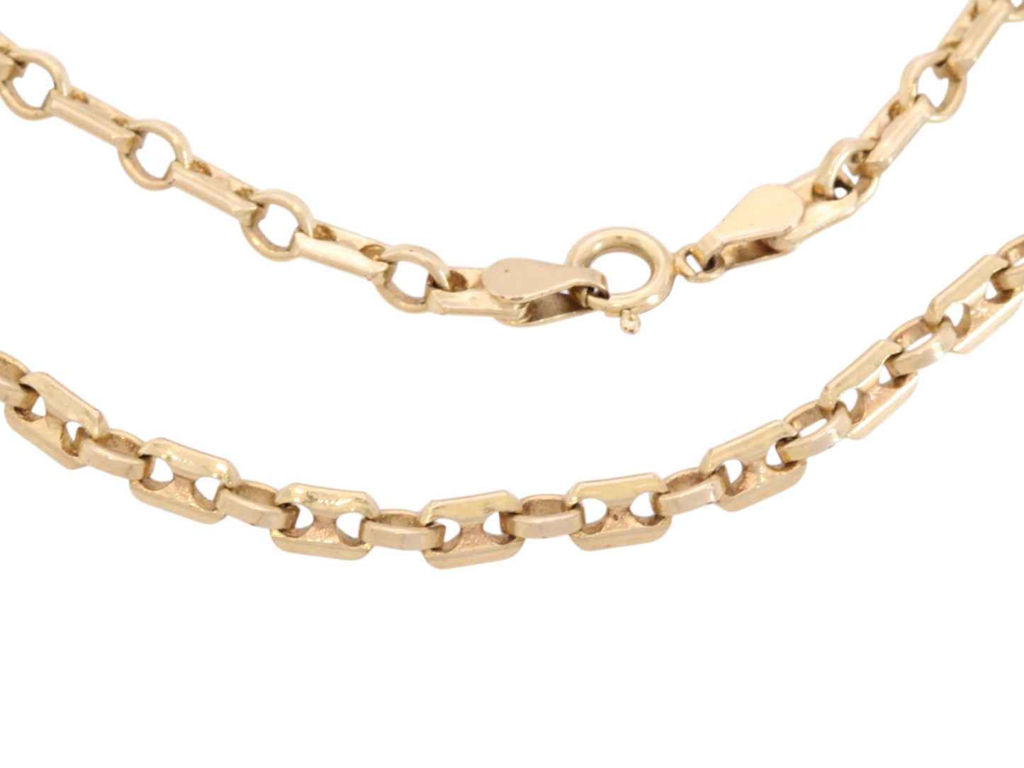 Vintage French 14ct Gold Plated Mariner Link Necklace | Anchor Link Necklace | c.1970