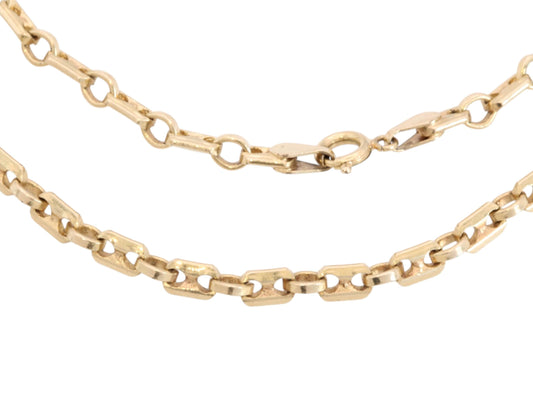 Vintage French 14ct Gold Plated Mariner Link Necklace | Anchor Link Necklace | c.1970
