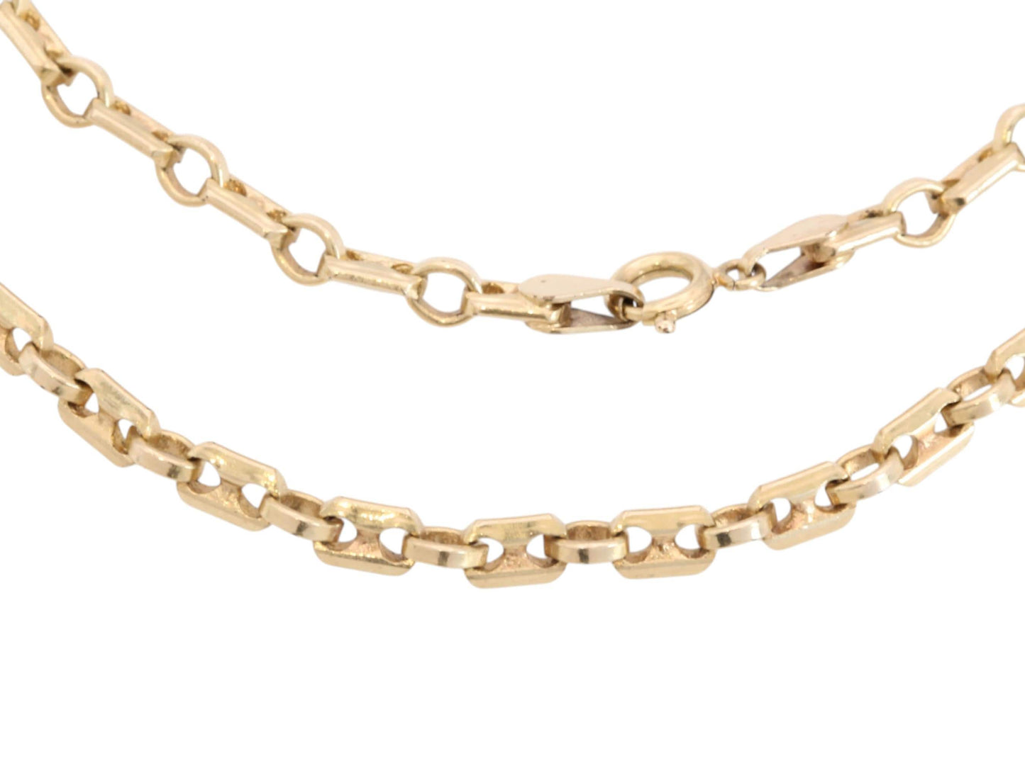 Vintage French 14ct Gold Plated Mariner Link Necklace | Anchor Link Necklace | c.1970
