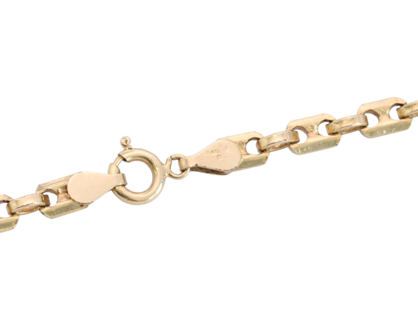 Vintage French 14ct Gold Plated Mariner Link Necklace | Anchor Link Necklace | c.1970
