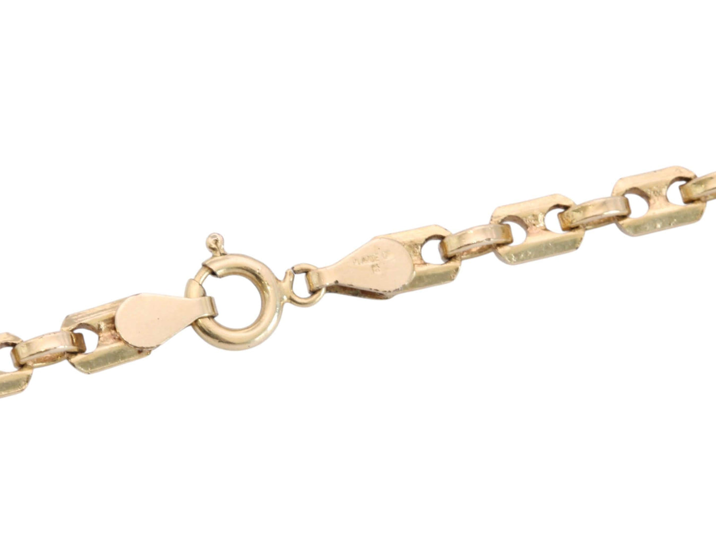 Vintage French 14ct Gold Plated Mariner Link Necklace | Anchor Link Necklace | c.1970